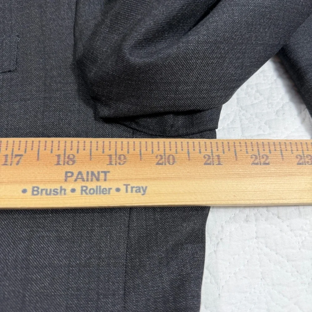 VTG‎ Peter Millar Blazer Men 44R (Fit 40R) Charcoal Grey Quiet Luxury Wool Union